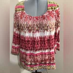 Chico’s size 2 with 3/4 length sleeve top